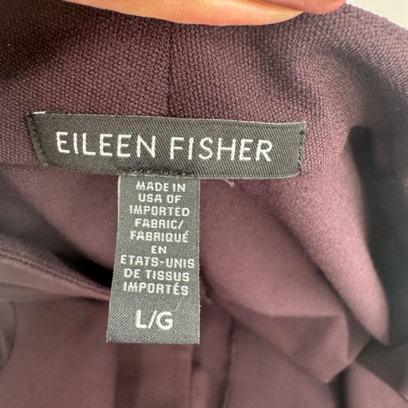 Eileen Fisher Coat Women Large Brown Lightweight Topper Midi Office Career - Picture 7 of 10